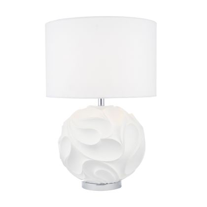 Zachary Round Floor Lamps White With Shade