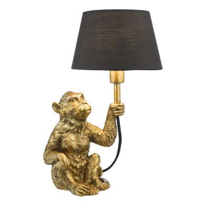 Zira Monkey Floor Lamps Gold With Shade