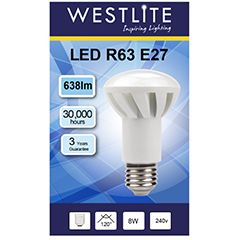 WESTLITE R63 E27 8W LED