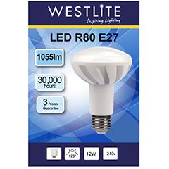 WESTLITE R80 E27 12W LED