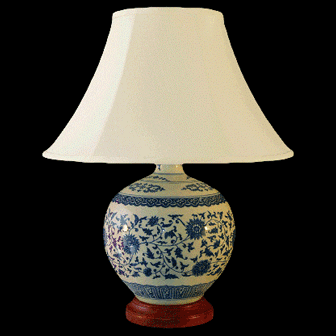 TL0116 - Blue With Pattern Table Lamp