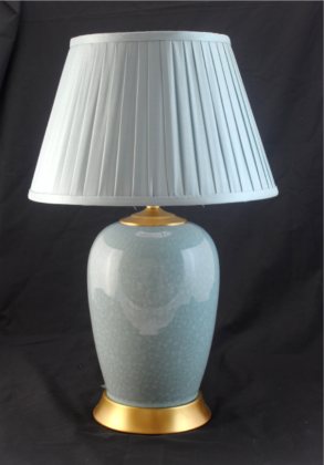 TL1403  - Crackle Glaze Duck Egg Blue Table Lamp
