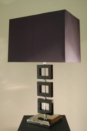 Zlin Black Crystal Table Lamp